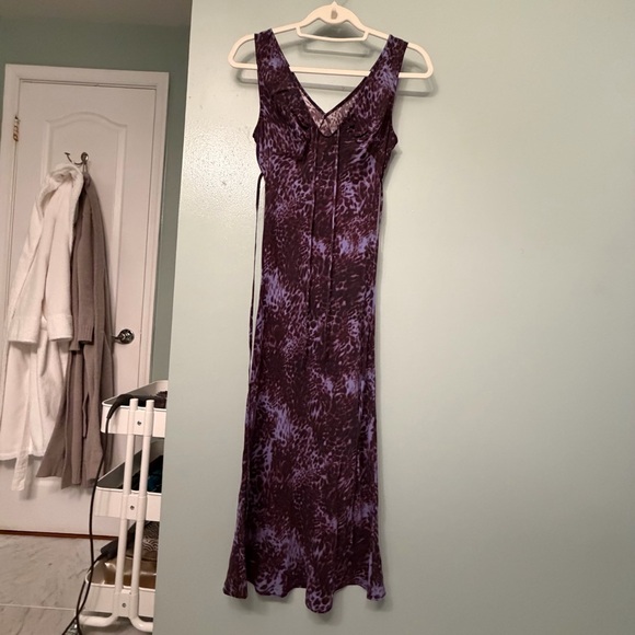 Realisation Par The Scarlet Purple Leopard Silk Midi Dress - Picture 4 of 6